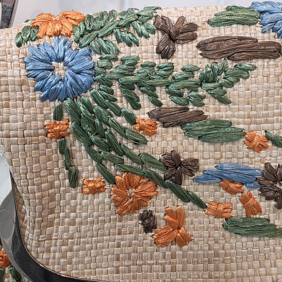 Rafe Beige Floral Embroidered Shoulder Bag - Picture 2 of 11